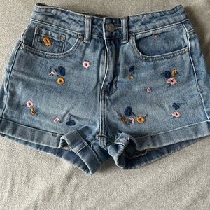 Embroidered Denim Women Shorts
